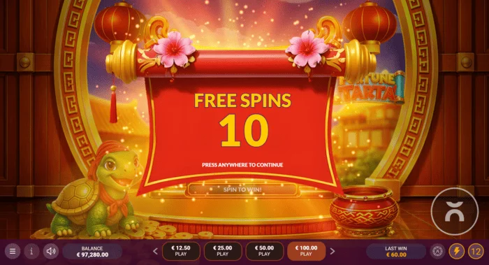 Fortune Tarta – ingyenes pörgetések indítása